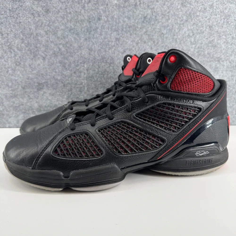 Adidas Adizero Rose 1.5 Restomod Men Size 13 Black Red Basketball Shoes GY6488